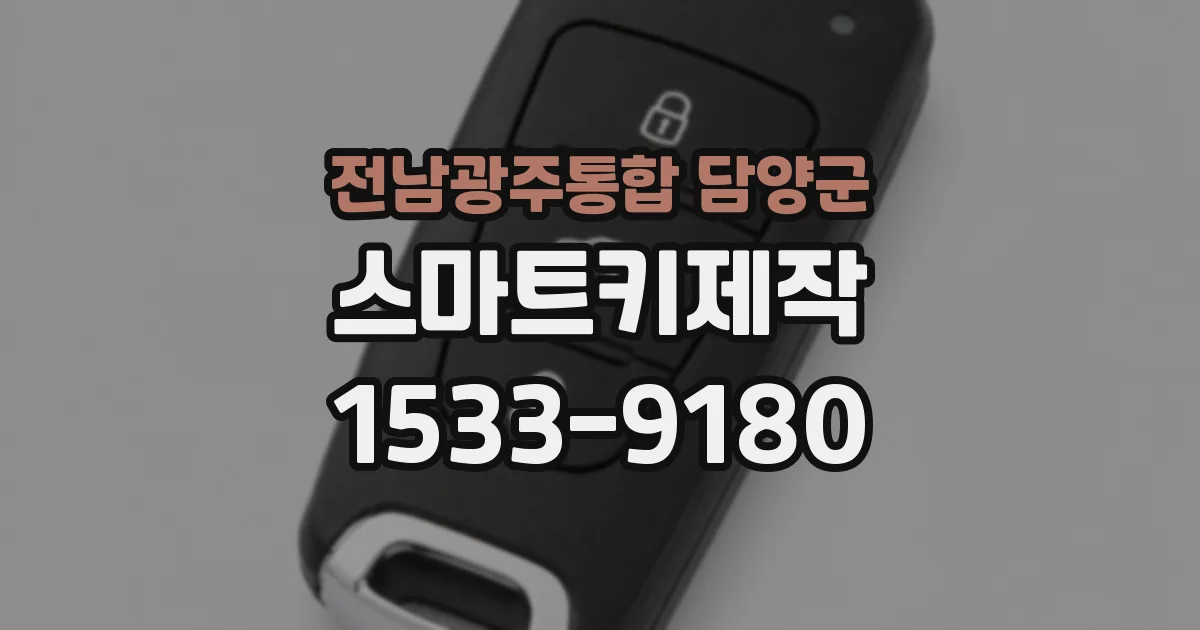 전남광주통합 담양군 스마트키제작
