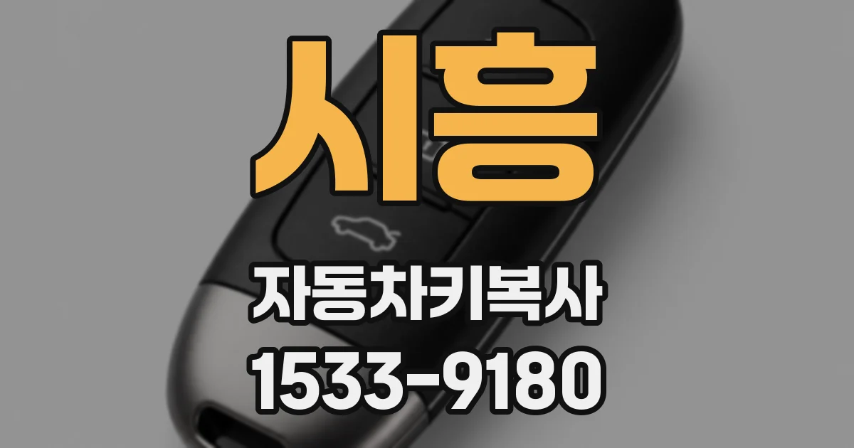 시흥 자동차키복사