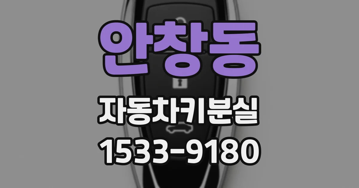 안창동 자동차키분실