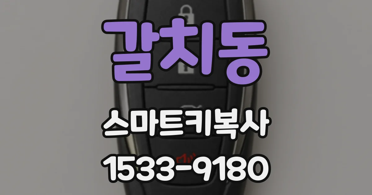 갈치동 스마트키복사