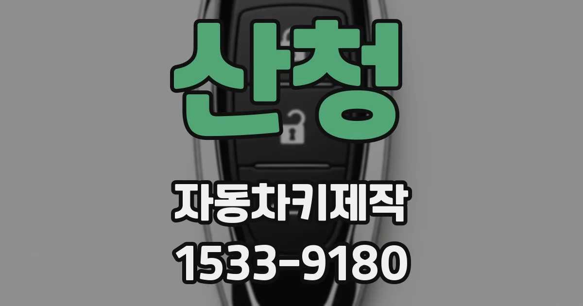 산청 자동차키제작