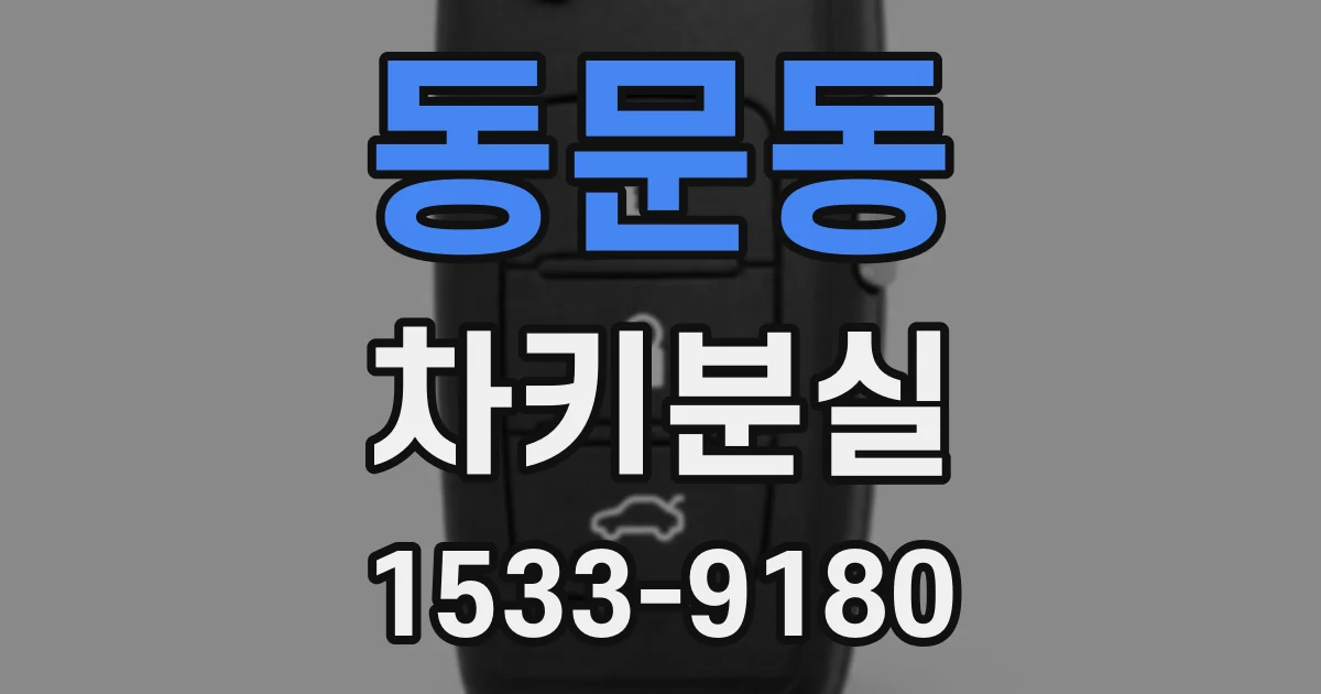 동문동 차키분실