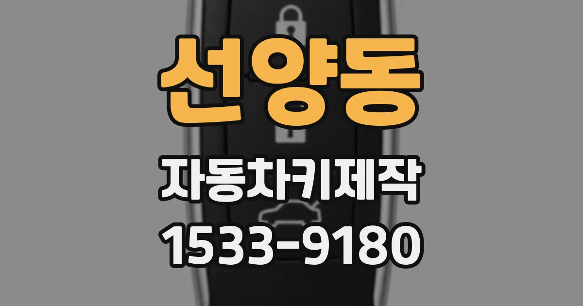 선양동 자동차키제작