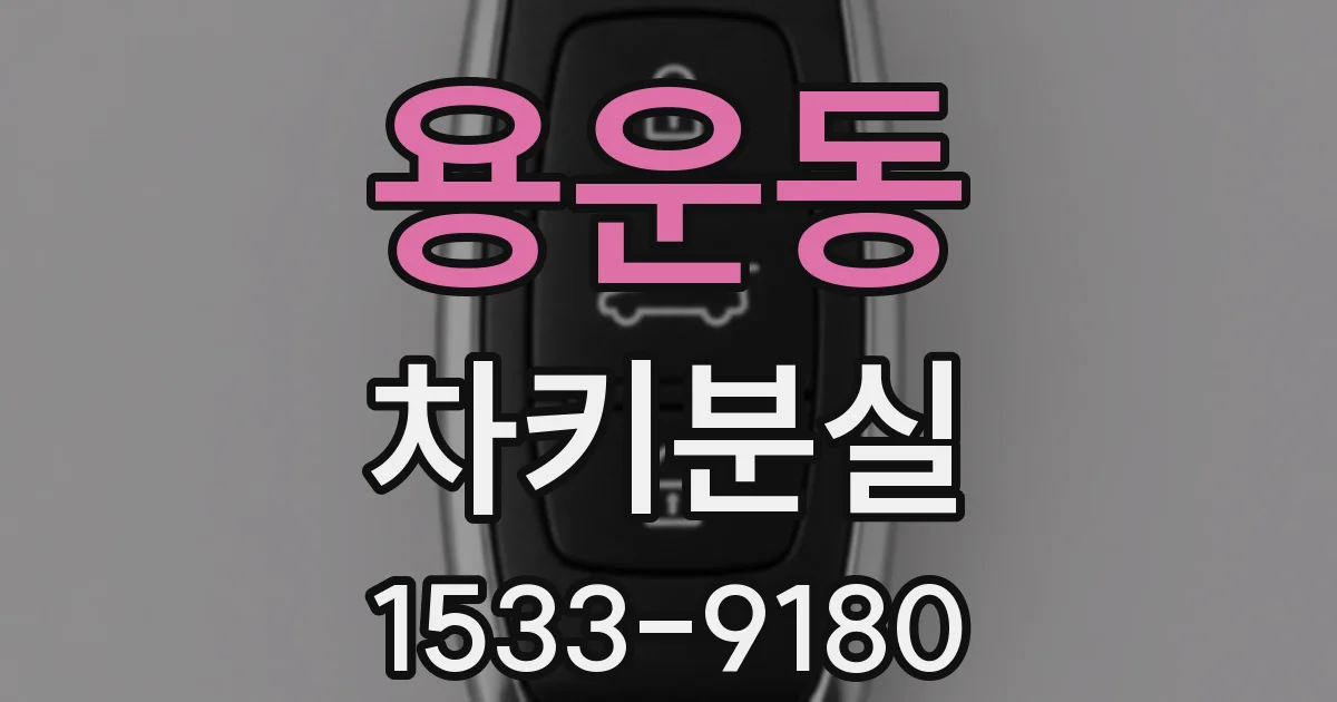 용운동 차키분실