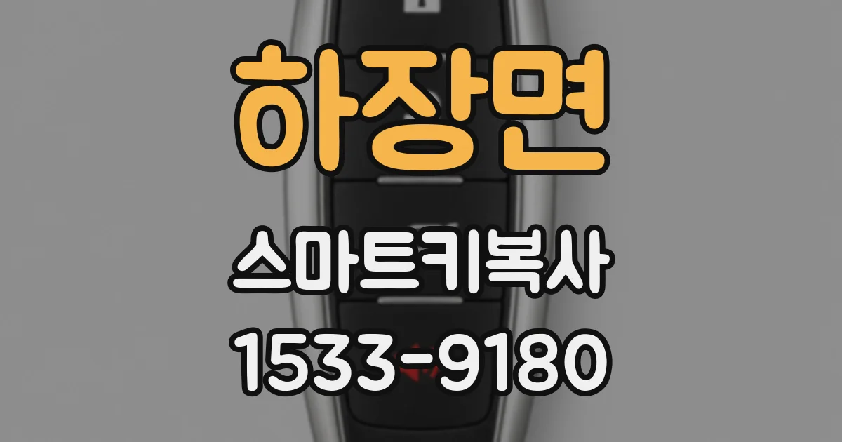 하장면 스마트키복사