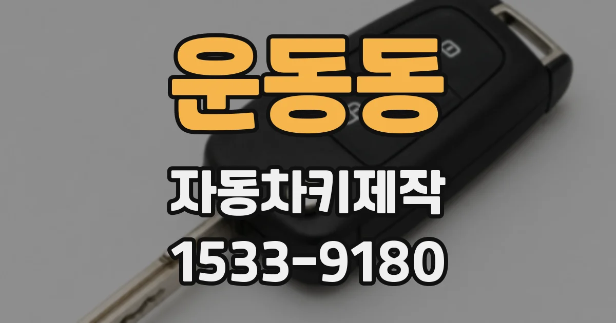 운동동 자동차키제작