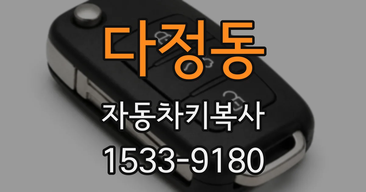 다정동 자동차키복사