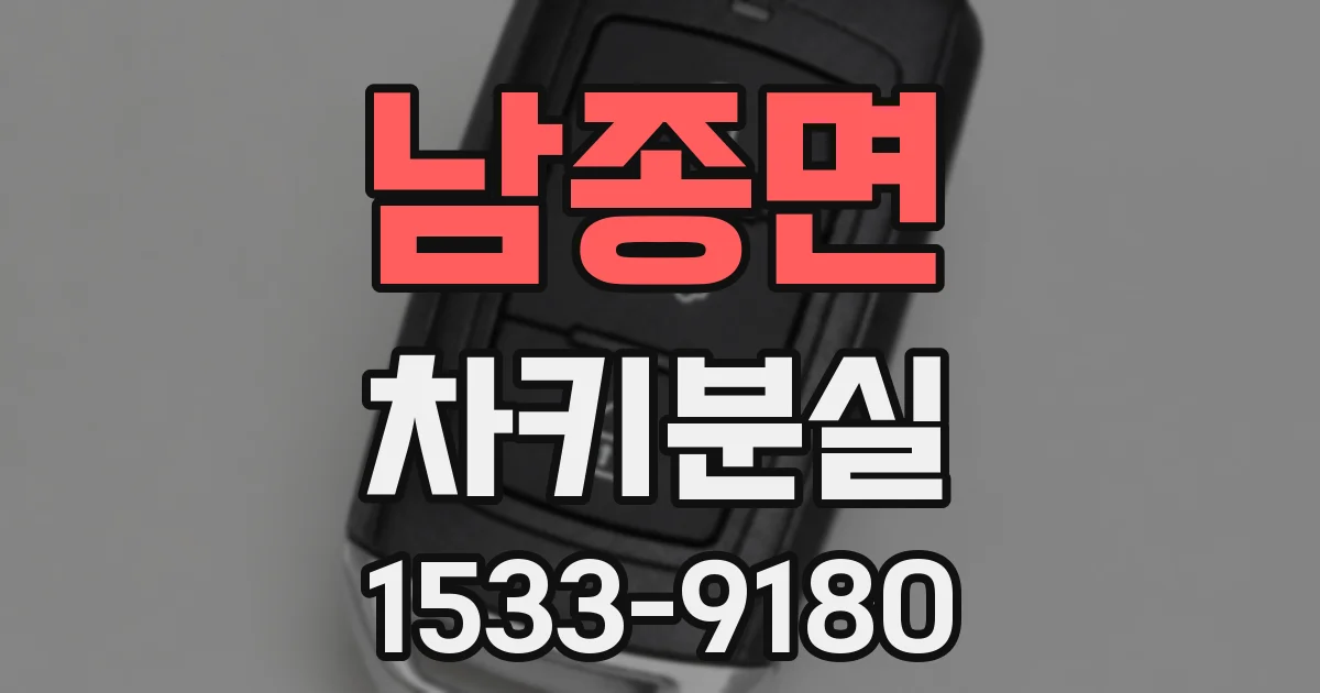 남종면 차키분실
