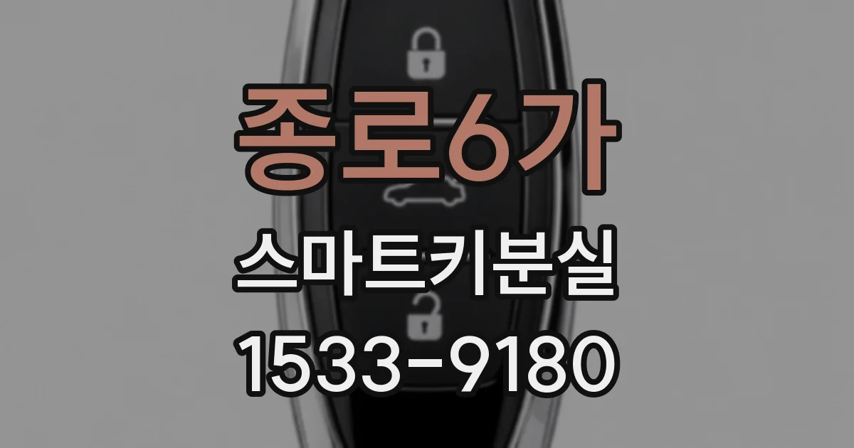 종로6가 스마트키분실