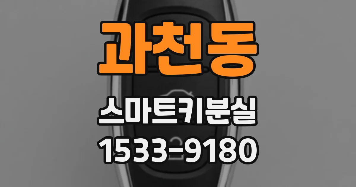 과천동 스마트키분실