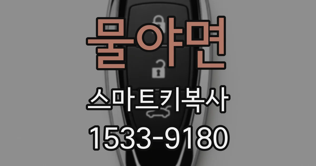 물야면 스마트키복사