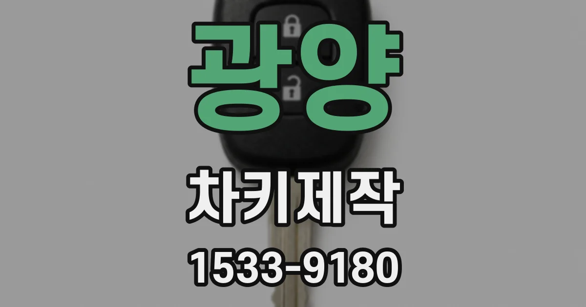 광양 차키제작