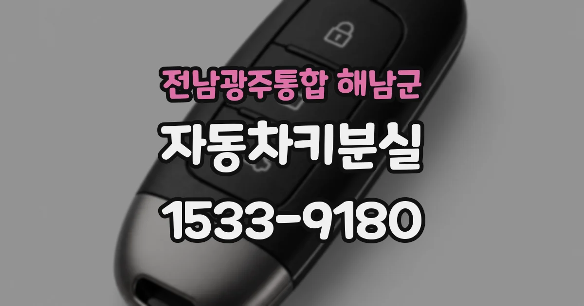 전남광주통합 해남군 자동차키분실