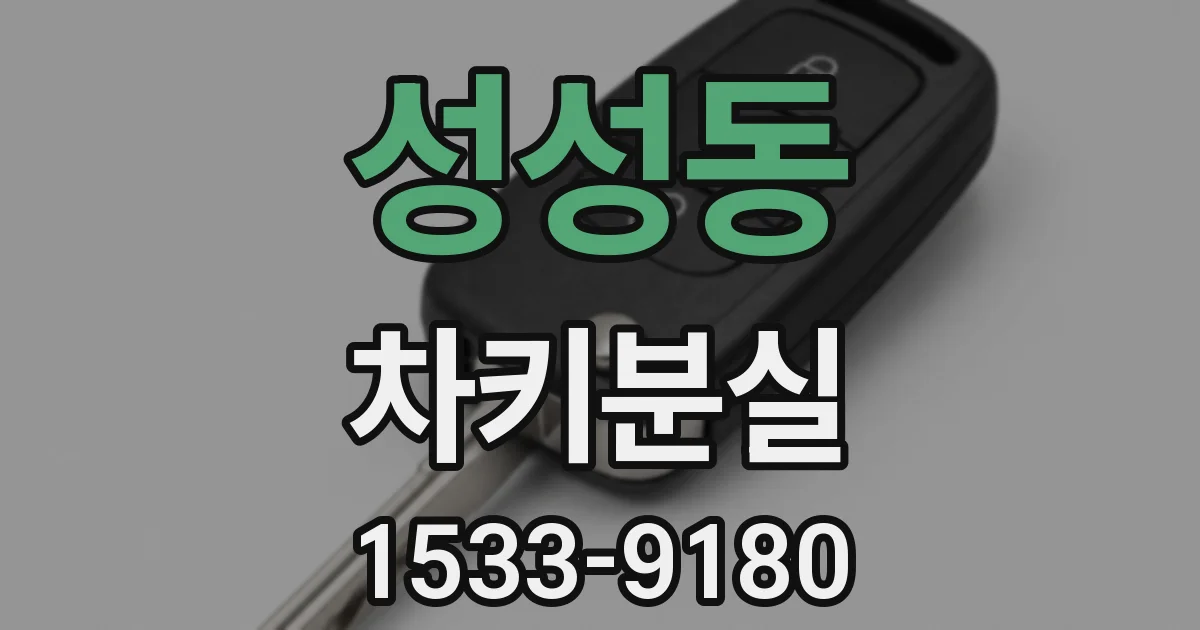 성성동 차키분실