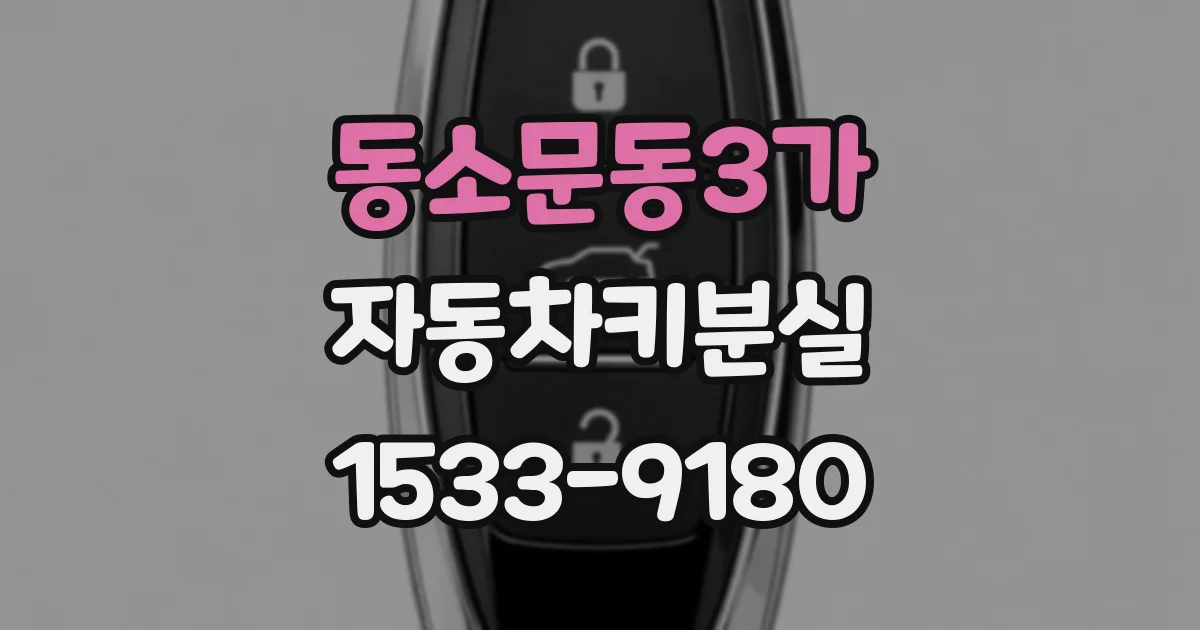 동소문동3가 자동차키분실