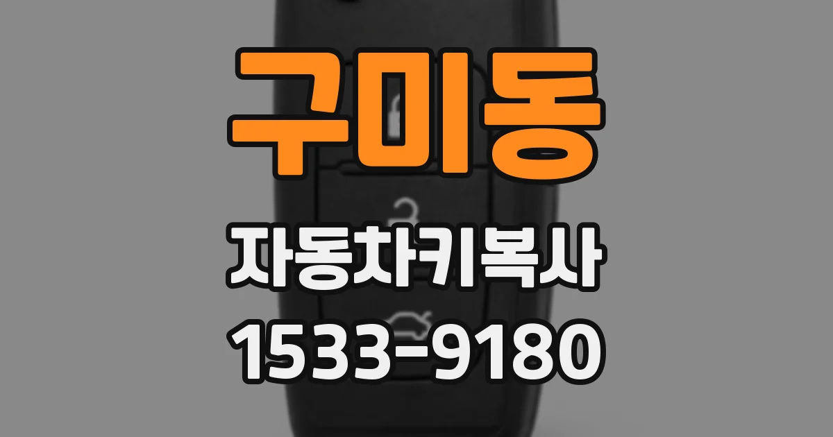 구미동 자동차키복사