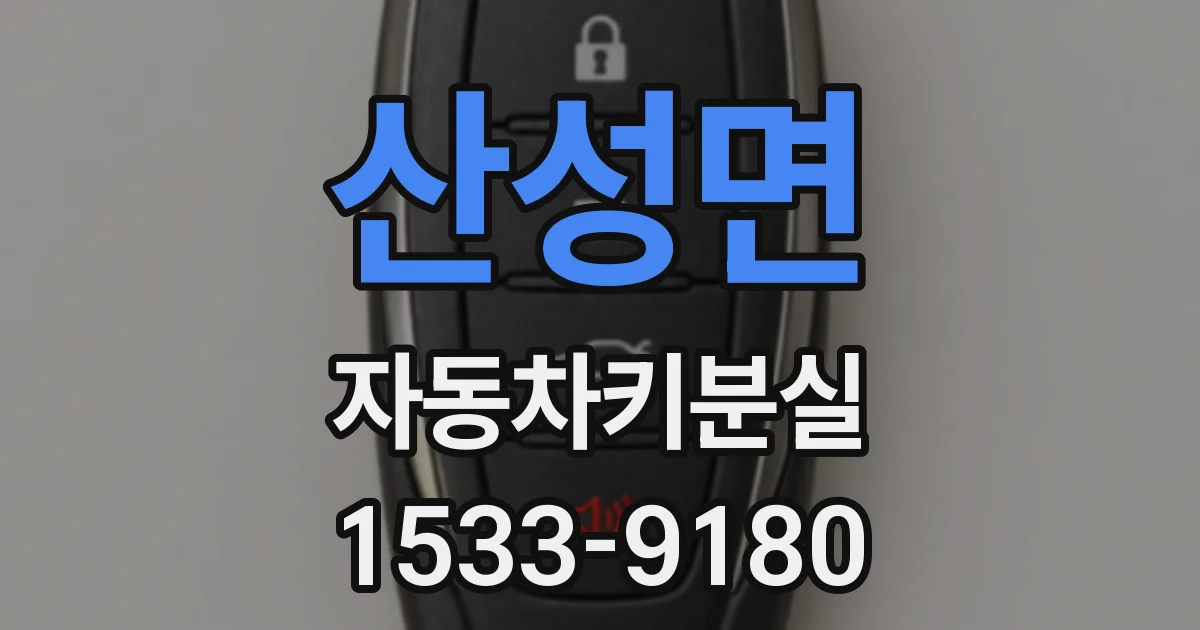 산성면 자동차키분실