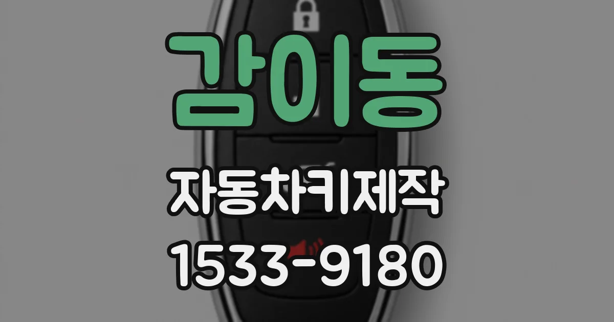 감이동 자동차키제작