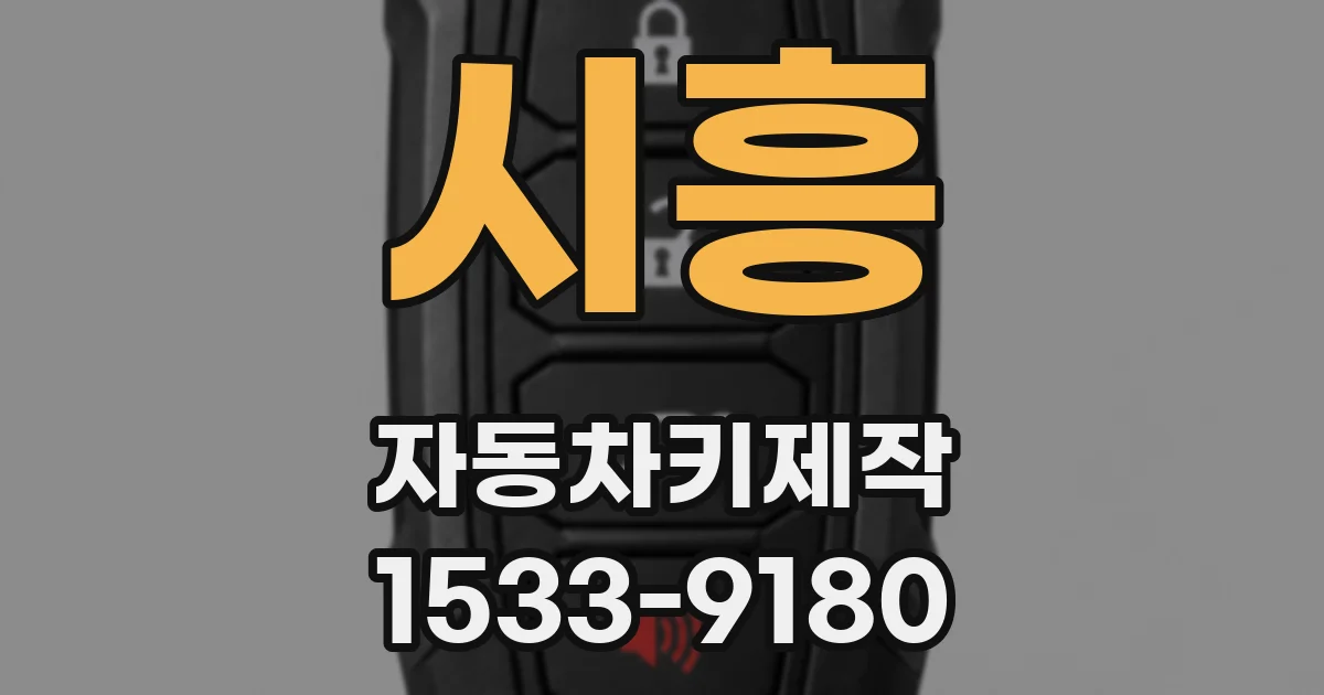 시흥 자동차키제작