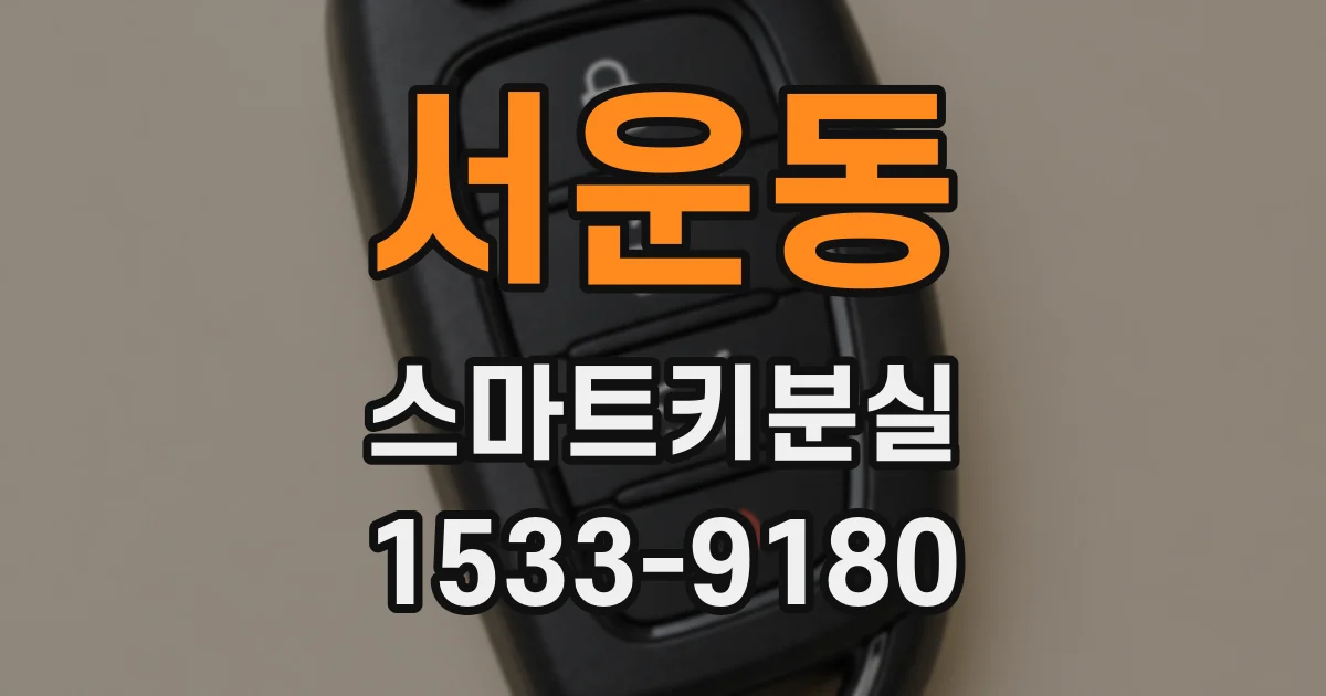 서운동 스마트키분실