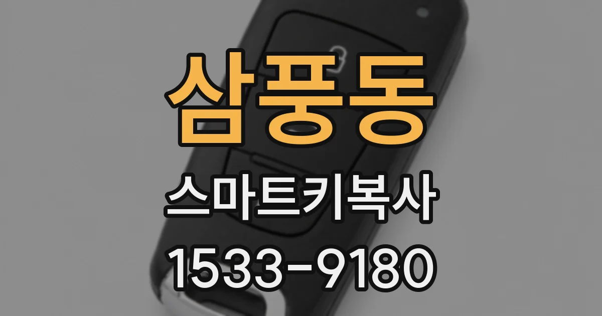 삼풍동 스마트키복사