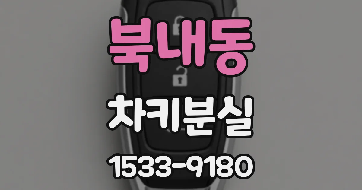 북내동 차키분실