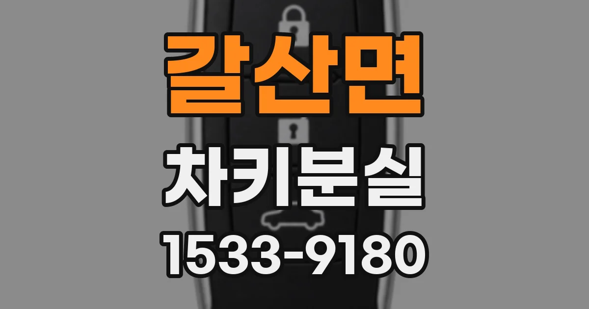 갈산면 차키분실