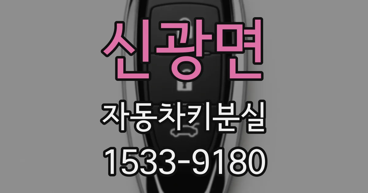 신광면 자동차키분실