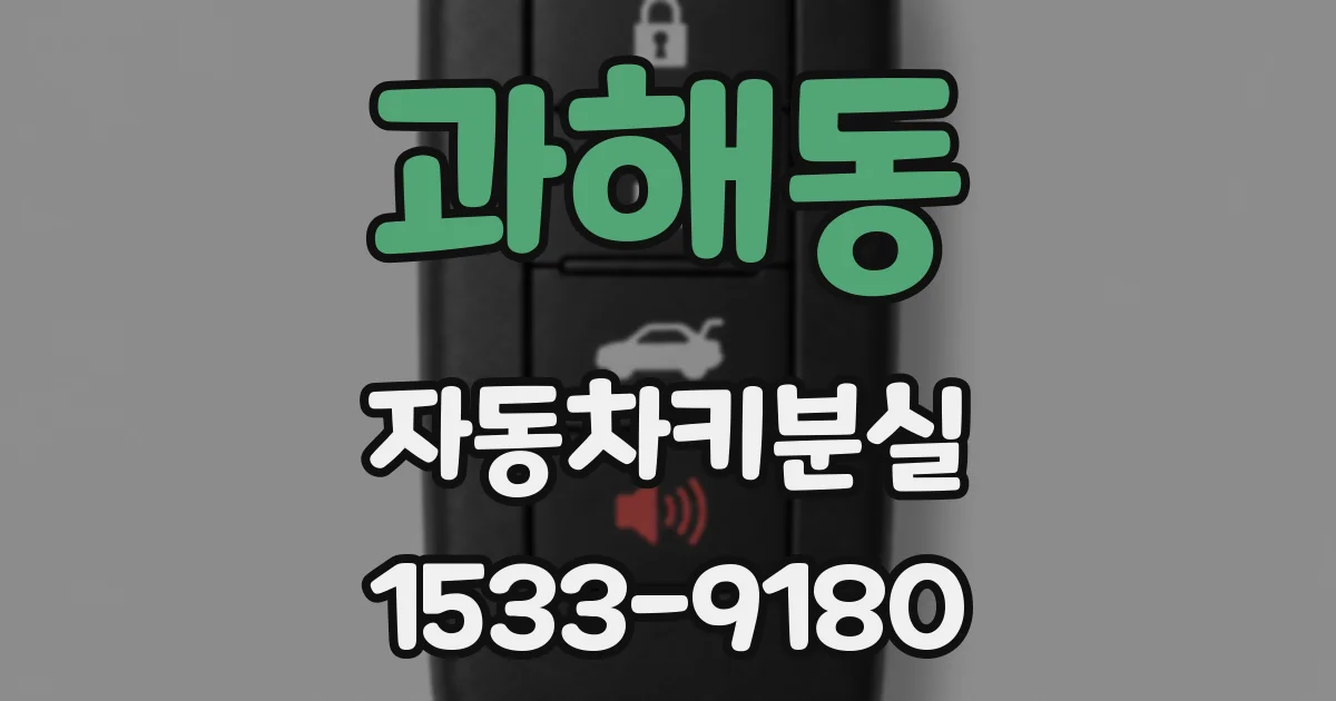 과해동 자동차키분실