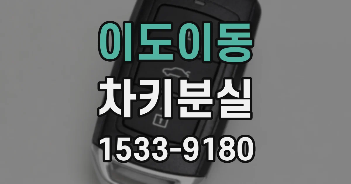 이도이동 차키분실