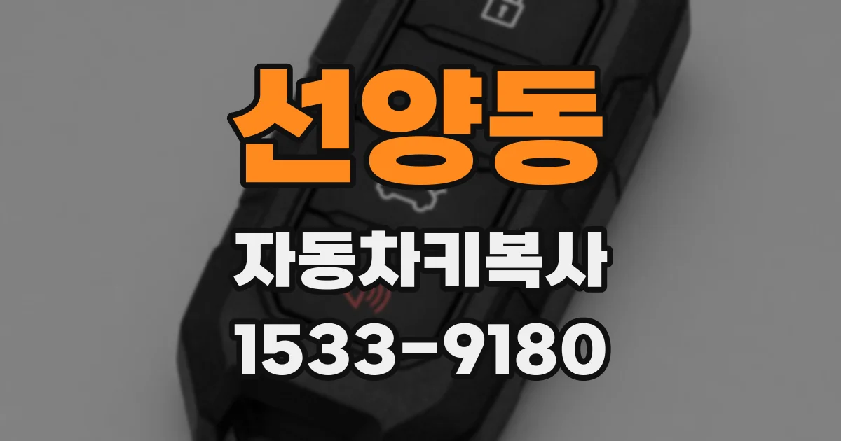 선양동 자동차키복사