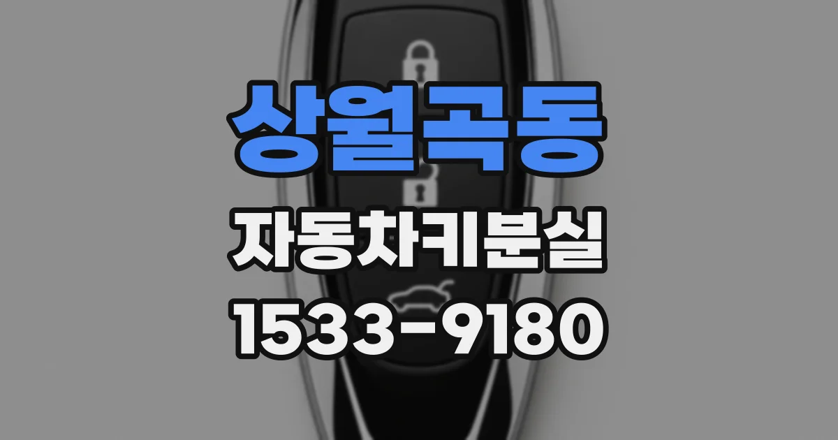 상월곡동 자동차키분실