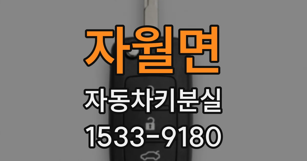자월면 자동차키분실