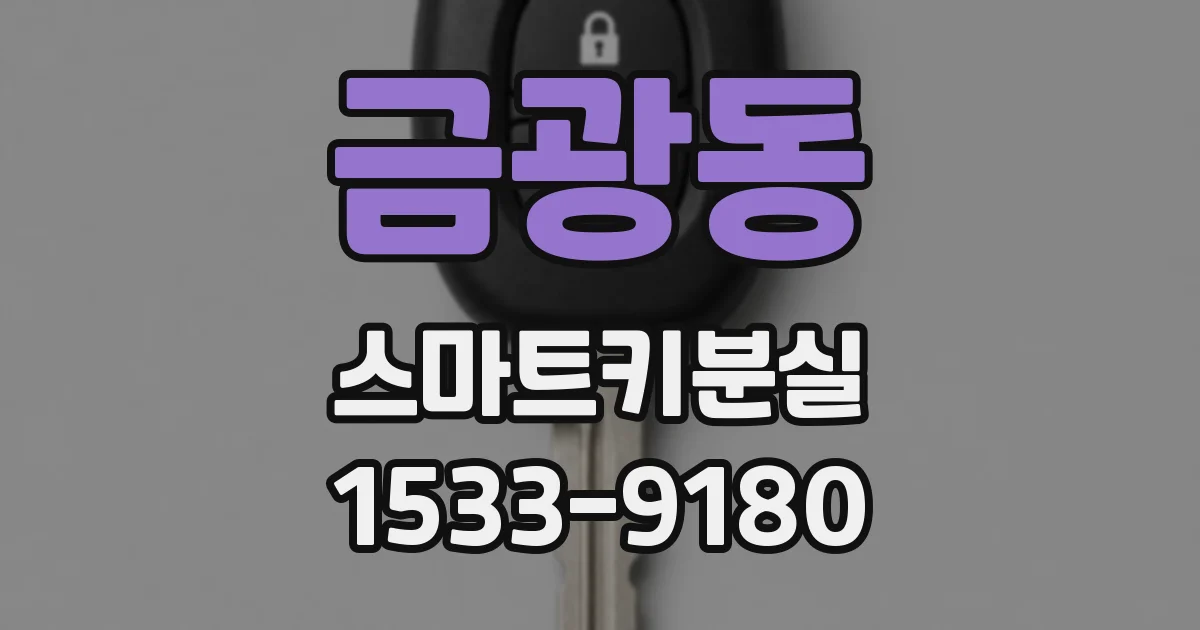 금광동 스마트키분실