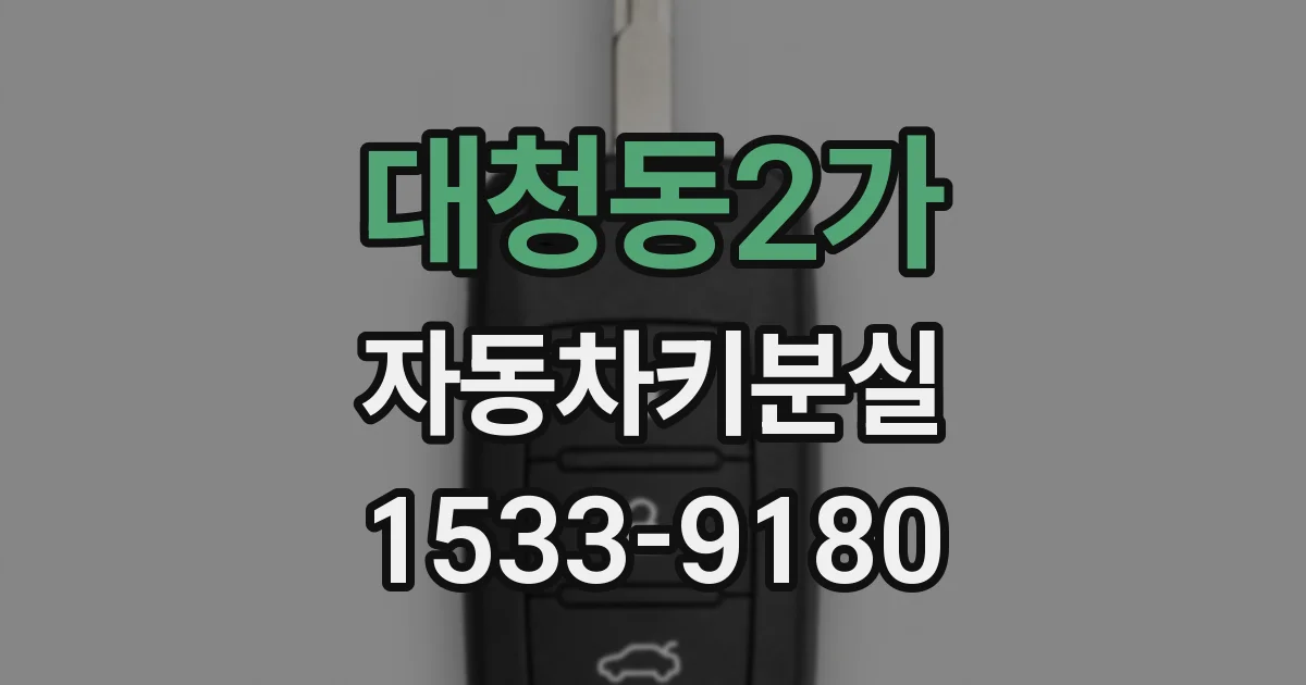 대청동2가 자동차키분실