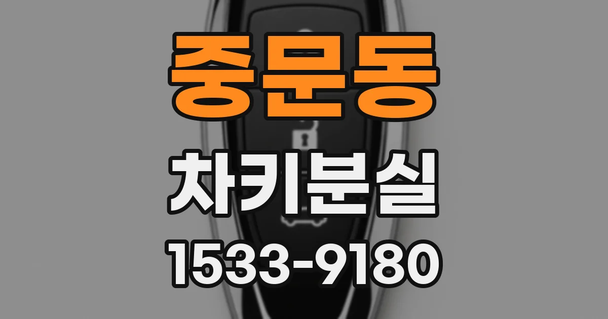 중문동 차키분실
