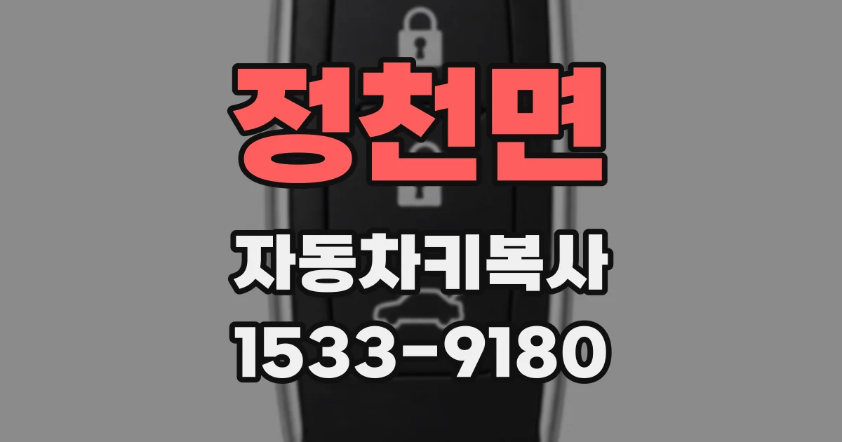 정천면 자동차키복사