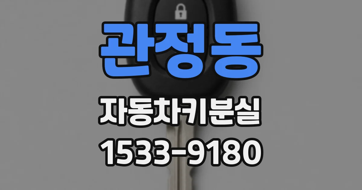 관정동 자동차키분실