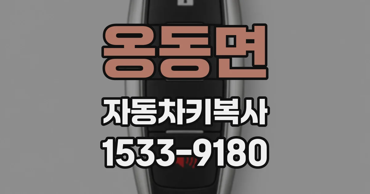 옹동면 자동차키복사