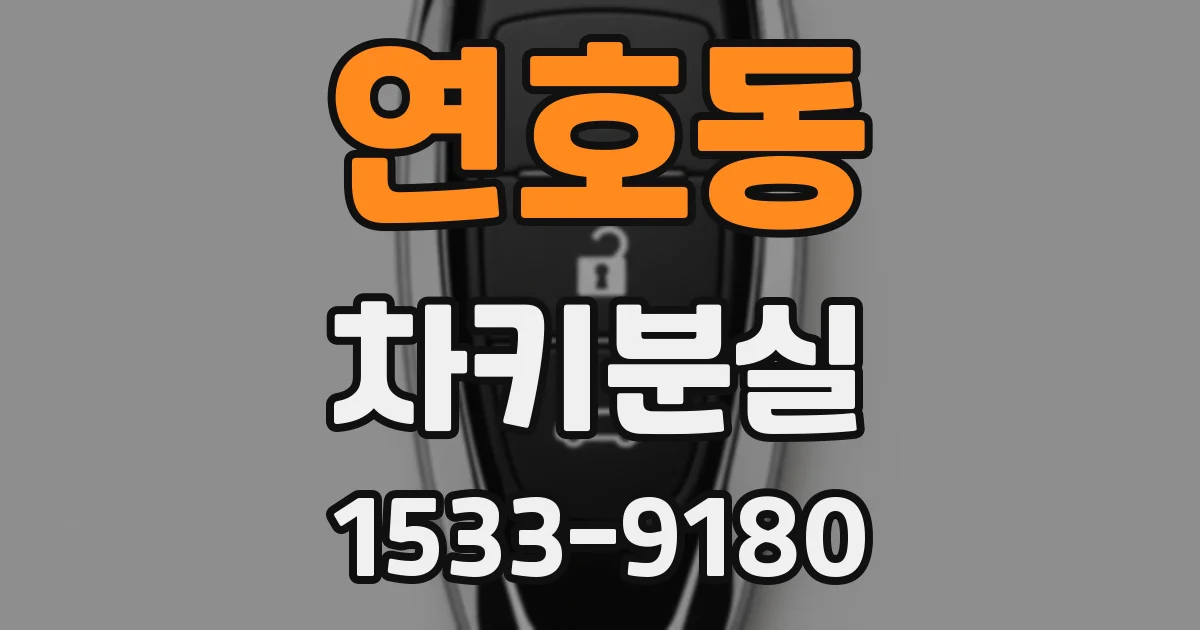 연호동 차키분실
