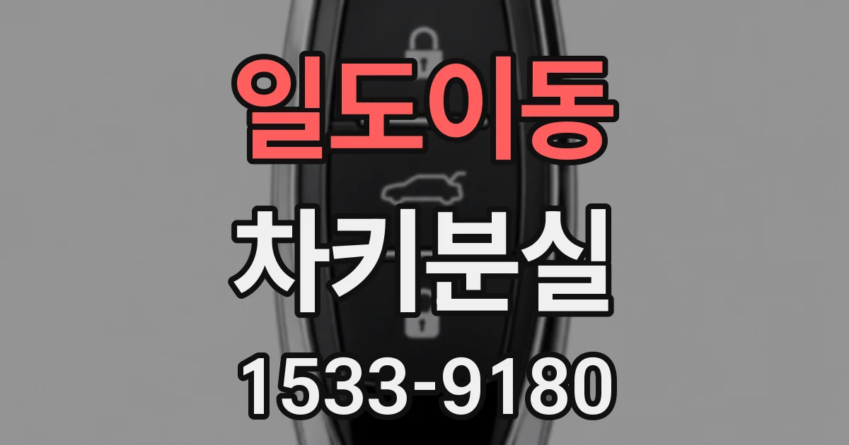 일도이동 차키분실