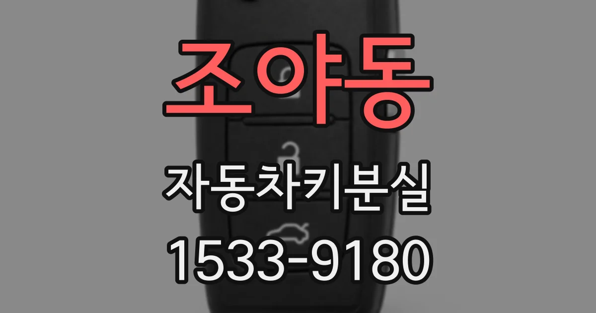 조야동 자동차키분실