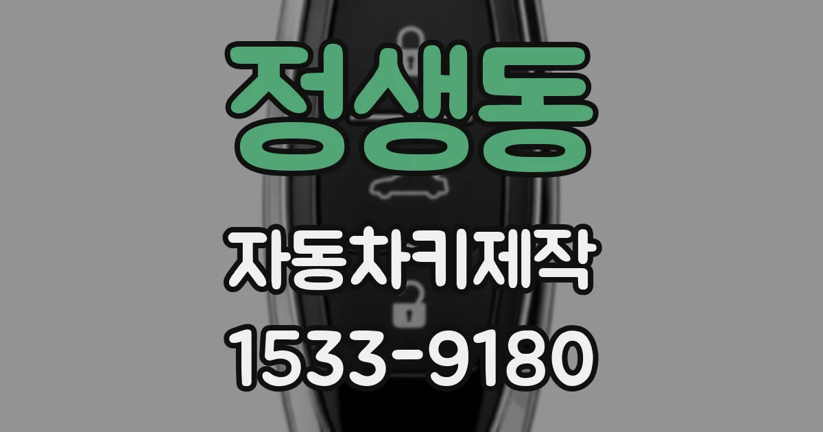 정생동 자동차키제작