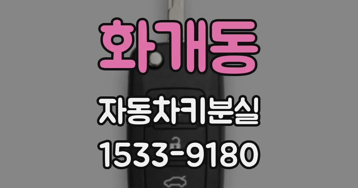 화개동 자동차키분실