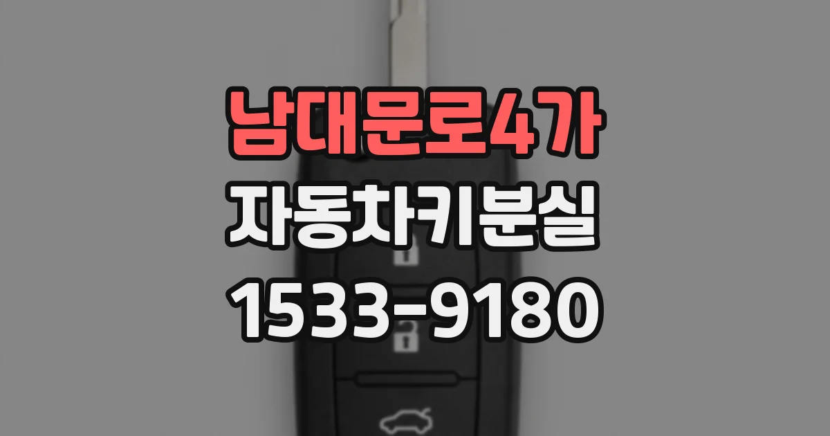 남대문로4가 자동차키분실