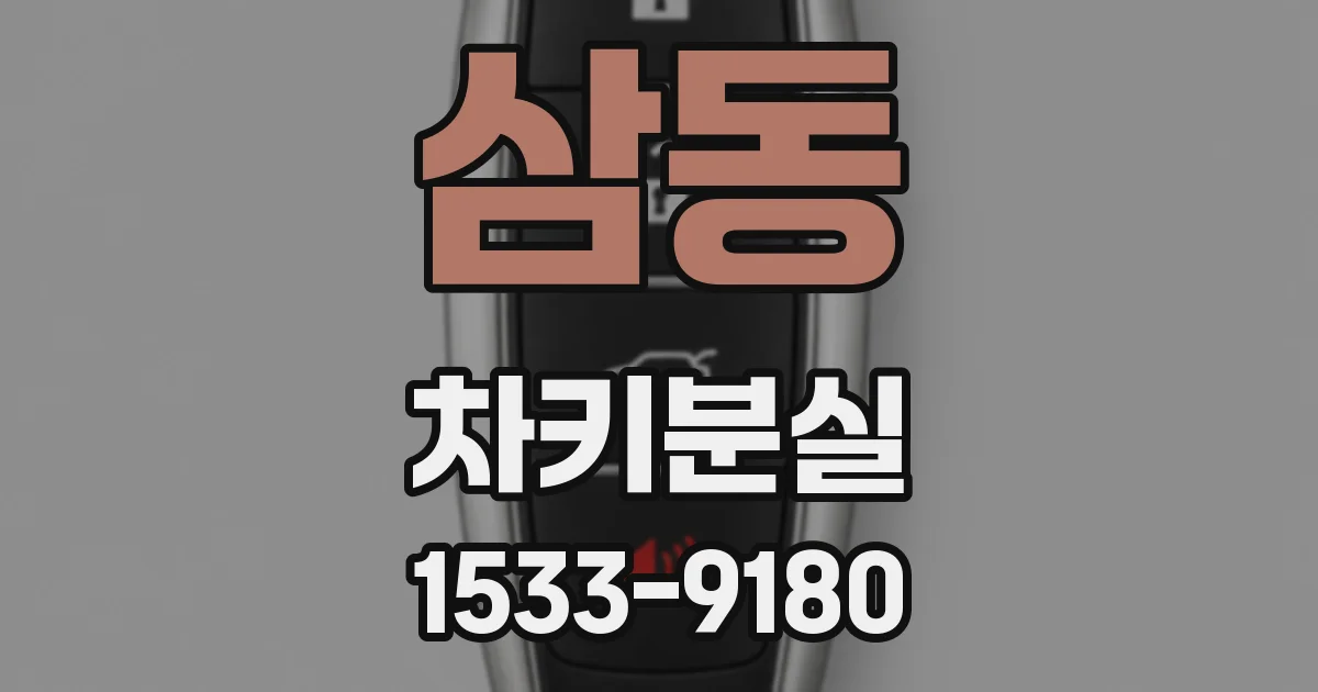 삼동 차키분실