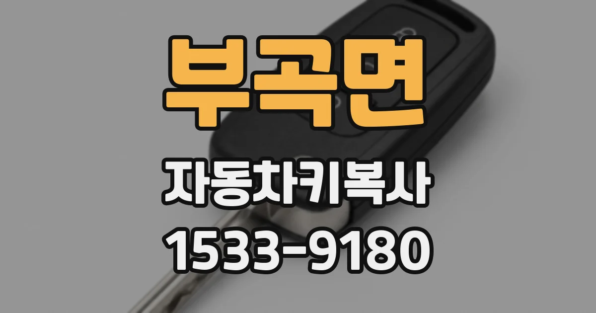 부곡면 자동차키복사