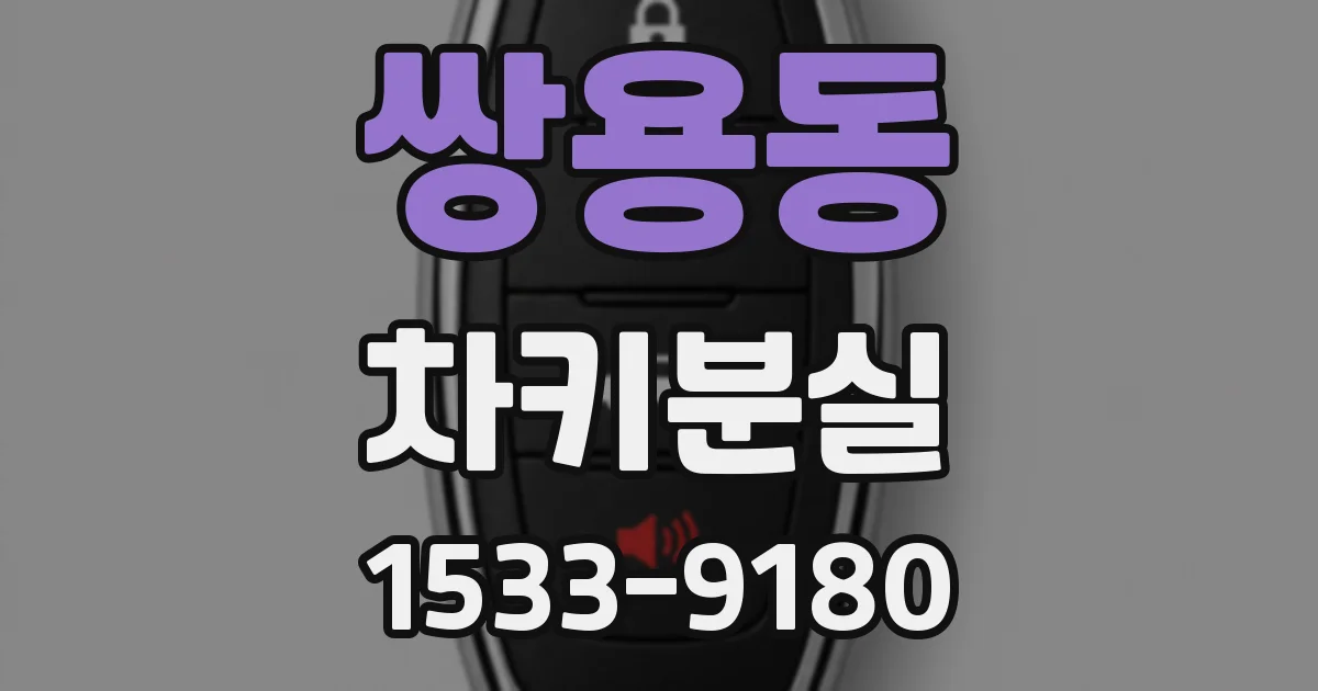 쌍용동 차키분실