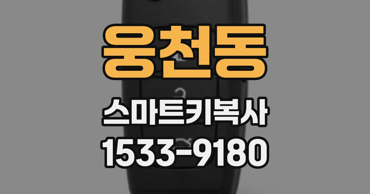 웅천동 스마트키복사