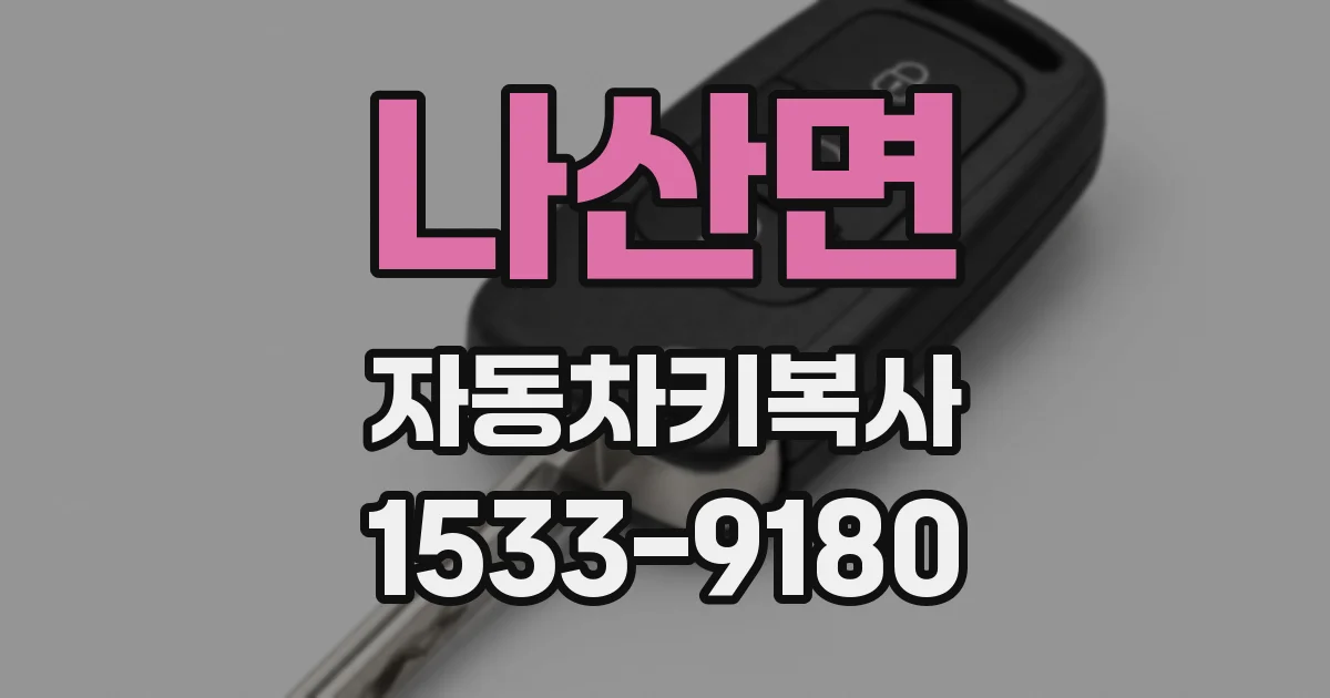 나산면 자동차키복사